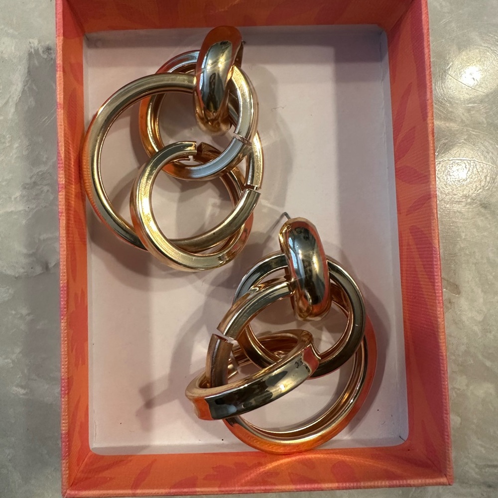 Cielo Gold-Tone Circular Earrings